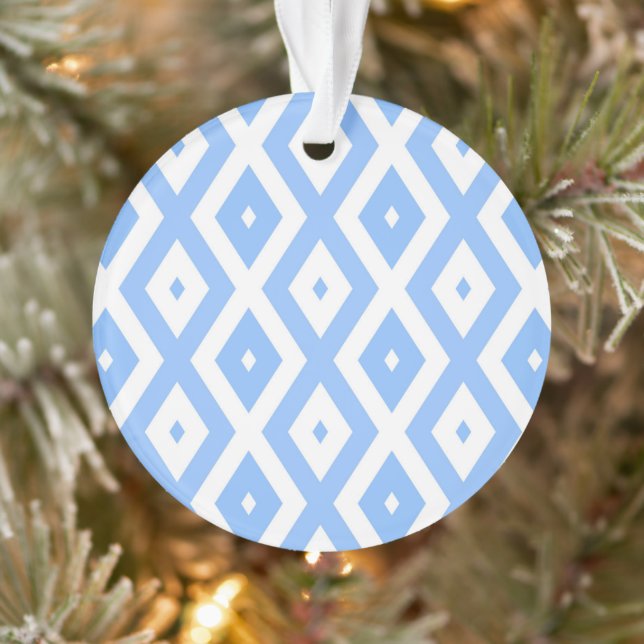 Motif diamant bleu et blanc (Arbre)