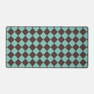 Motif diamant Brown Turquoise Checker 