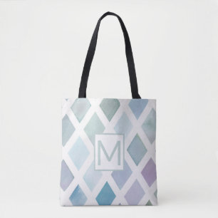Motif Diamant coloré avec Sac fourre-tout initial