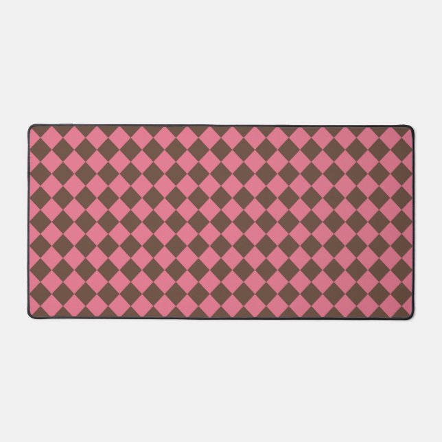 Motif diamant de Checker Brown rose (Recto)