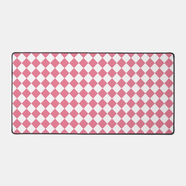 Motif diamant du Vérificateur blanc rose (Recto)
