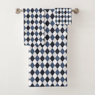 Motif diamant en harlequin gris et blanc