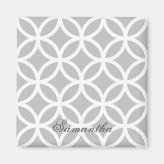 Motif diamant gris Magnet personnalisé