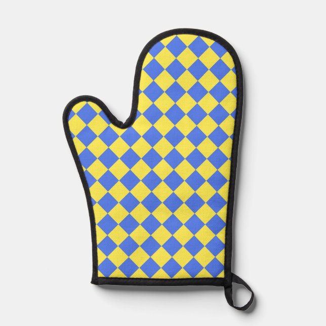 Motif diamant jaune bleu Checker (Recto)