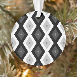 Motif diamant noir, blanc et gris