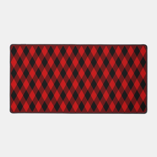 Motif diamant noir et rouge  (Recto)