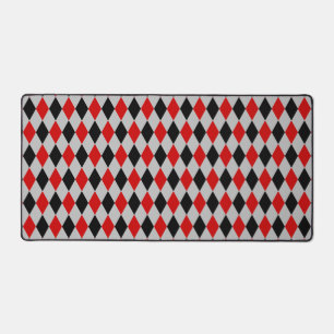 Motif diamant noir gris et rouge 