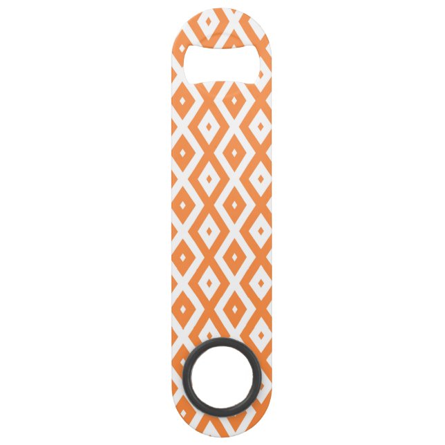 Motif diamant orange et blanc (Devant)