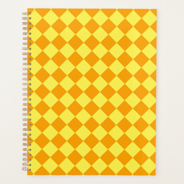 Motif diamant orange jaune Checker (Devant)