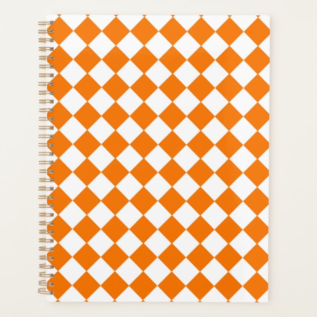 Motif diamant Orange White Checker (Devant)