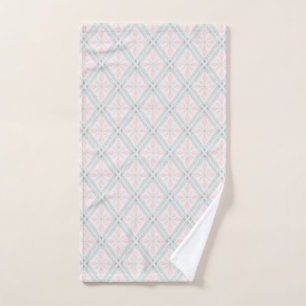 Motif diamant pastel vert et rose