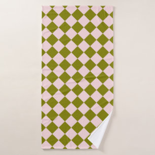 Motif diamant Pink Green Checker