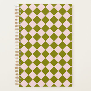 Motif diamant Pink Green Checker