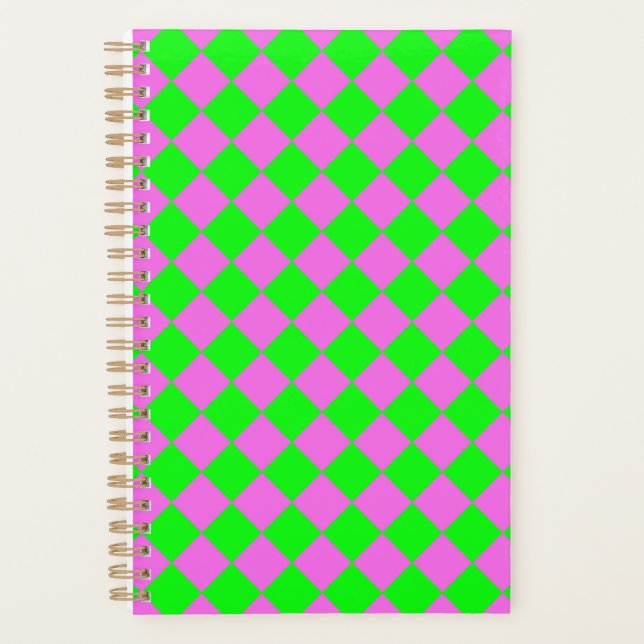 Motif diamant Pink Green Checker (Devant)