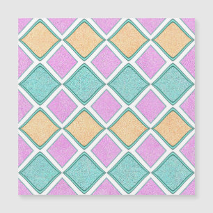 Motif diamant prisme Harlequin pastel