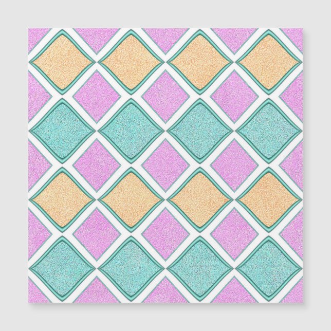 Motif diamant prisme Harlequin pastel (Devant)