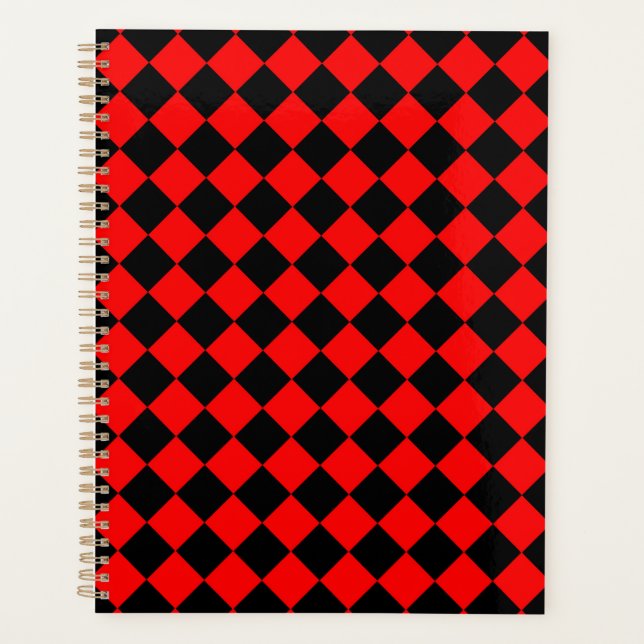 Motif diamant Red Black Checker (Devant)