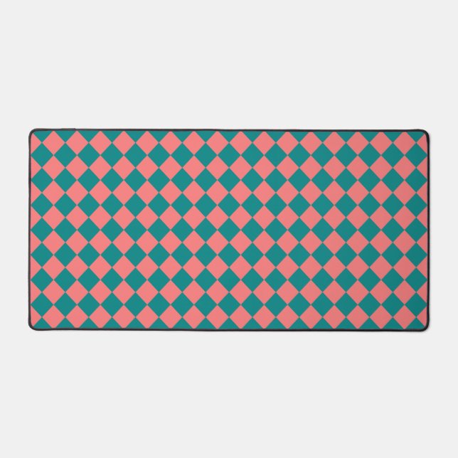 Motif diamant rose Cyan Checker (Recto)