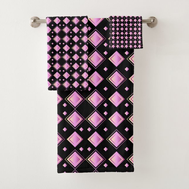 Motif diamant rose Gradient géométrique (En situation)