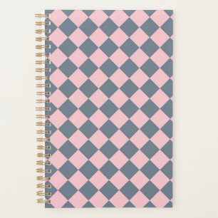 Motif diamant rose gris Checker