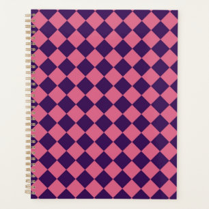 Motif diamant rose pourpre Checker