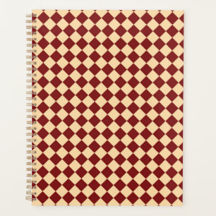 Motif diamant rouge jaune Checker
