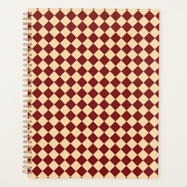 Motif diamant rouge jaune Checker (Devant)