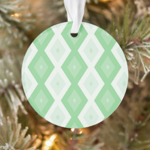 Motif diamant vert pomme