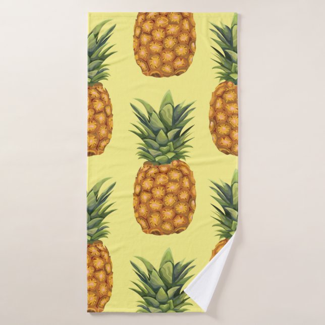 Motif d'illustration abstrait pour ananas mignon (Serviette de bain)