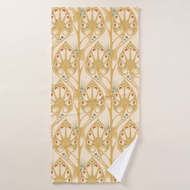 Motif d'illustration Art nouveau rétro (Serviette de bain)