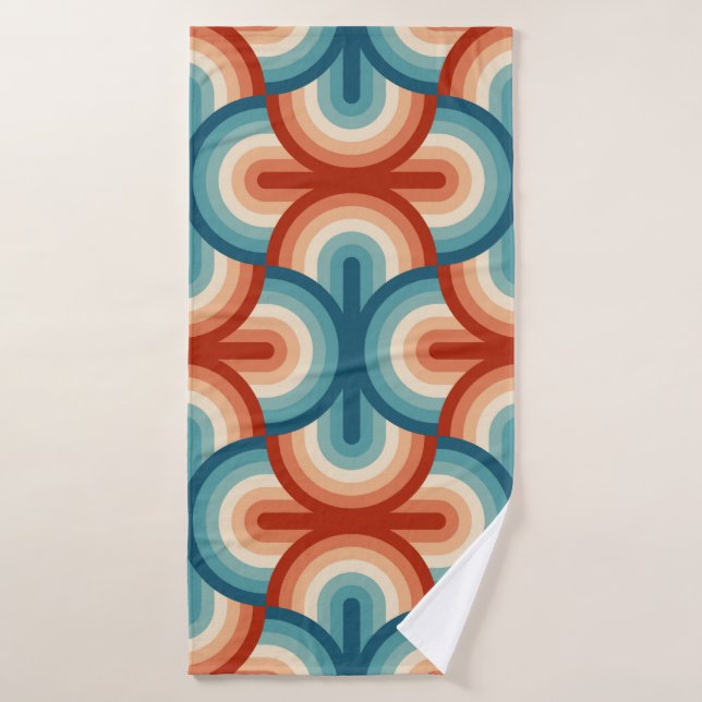 Motif d'illustration de bandes arc-en-ciel (Serviette de bain)