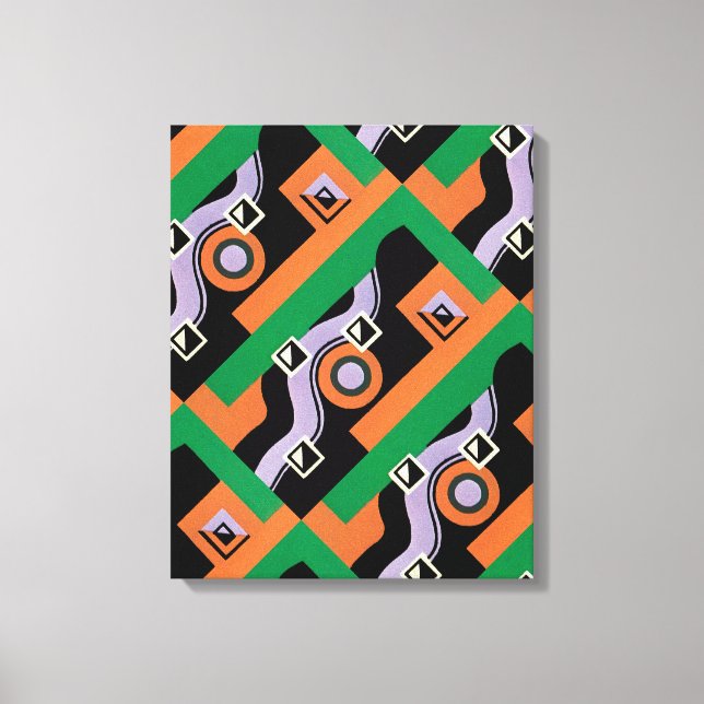 Motif d'illustration de jazz Art Déco vintage Poch (Recto)