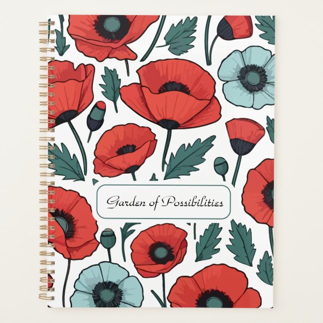 Motif d'illustration des fleurs de coquelicots rou (Devant)