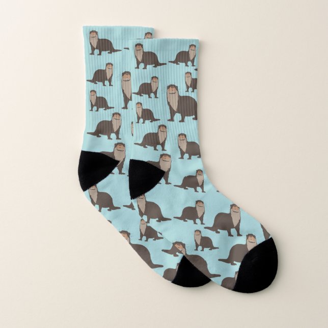 Motif d'illustrations de mignon Otter (Paire)