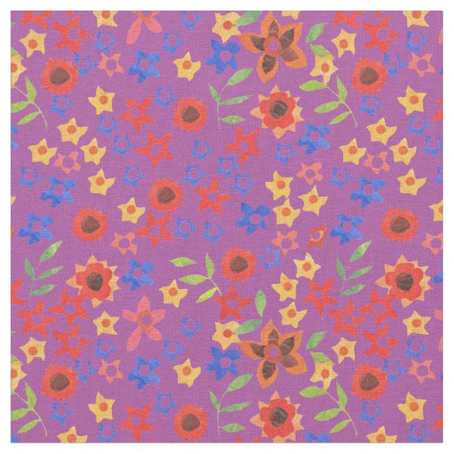 Motif d'impression florale brillant sur tissu mage (Fermer)