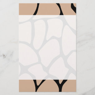 Motif d'impression Giraffe en beige.