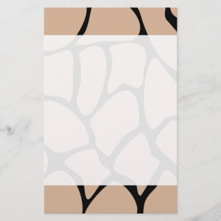 Motif d'impression Giraffe en beige.