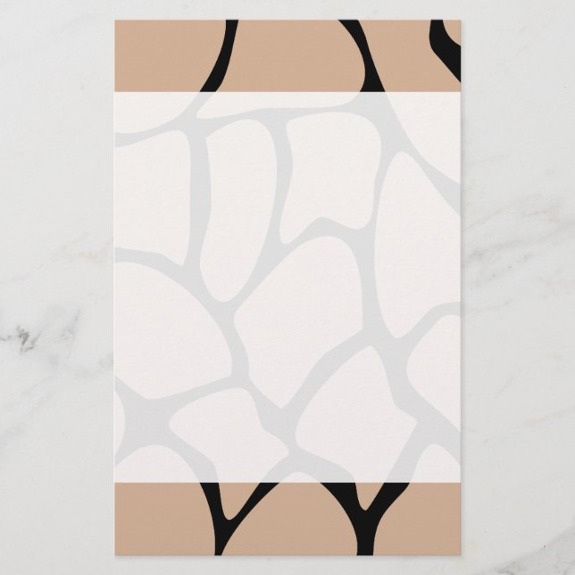 Motif d'impression Giraffe en beige. (Devant)