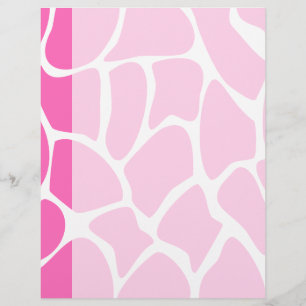 Motif d'impression Giraffe en rose vif.