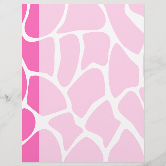 Motif d'impression Giraffe en rose vif. (Devant)