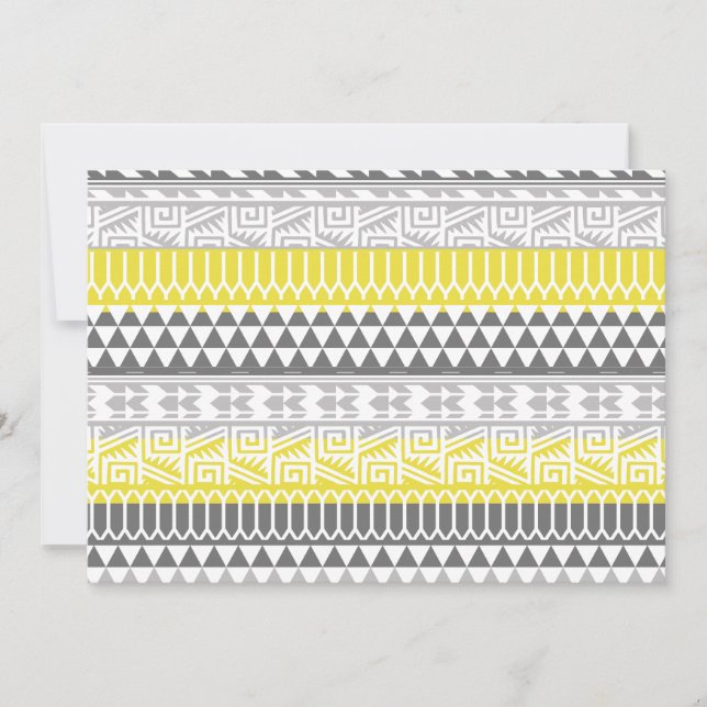 Motif d'impression tribal Aztec Gray Jaune (Devant)