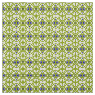 Motif d'impression vert et bleu en tissu mignon