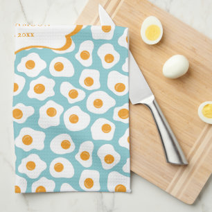 Motif d'oeufs joyeux   Serviette de thé Monogram