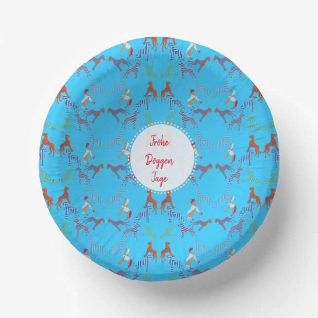 Motif Dogue Allemand assiette (Recto)