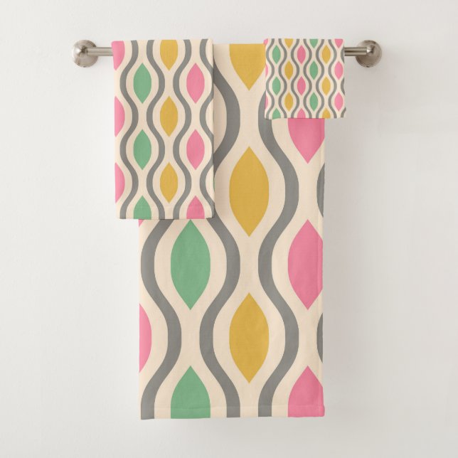 Motif d'oignon moderne du milieu du siècle rétro (En situation)