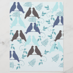Motif d'oiseaux bleus