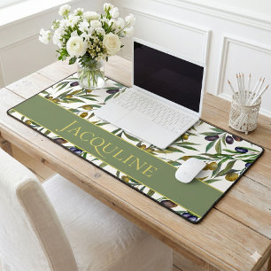 Motif d'olive de style français campagne aquarelle