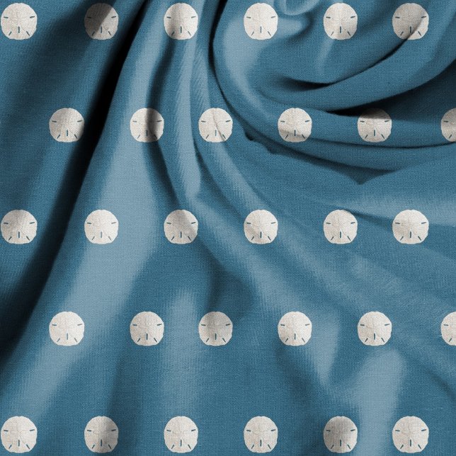 Motif Dollar de Sable Blanc sur Tissu Bleu Marine (Créateur téléchargé)