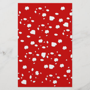 motif dot avec champignon de tabouret rouge