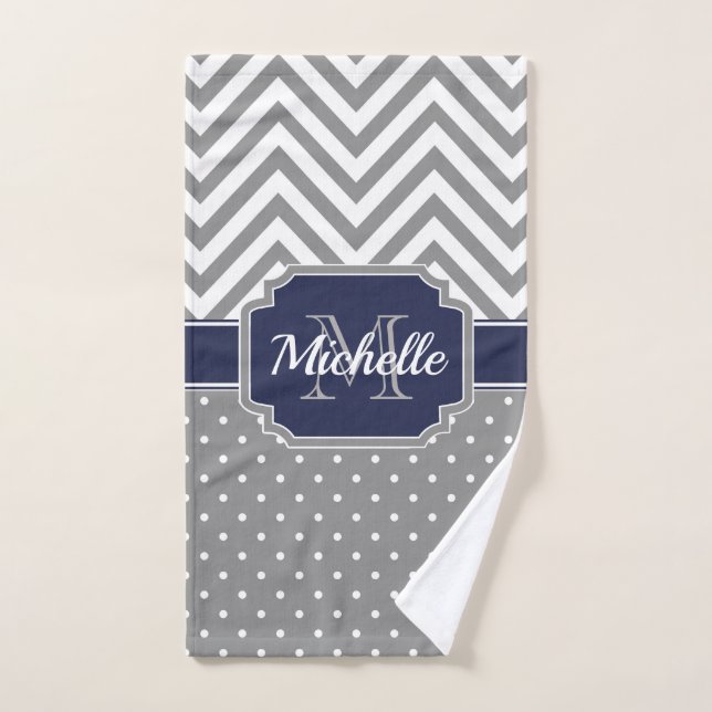 Motif Dots & Chevrons (Serviette à main)